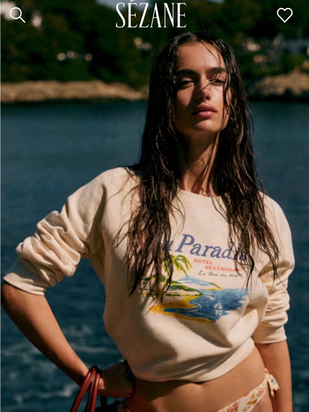 Sezane AU PARADIS SWEATSHIRT